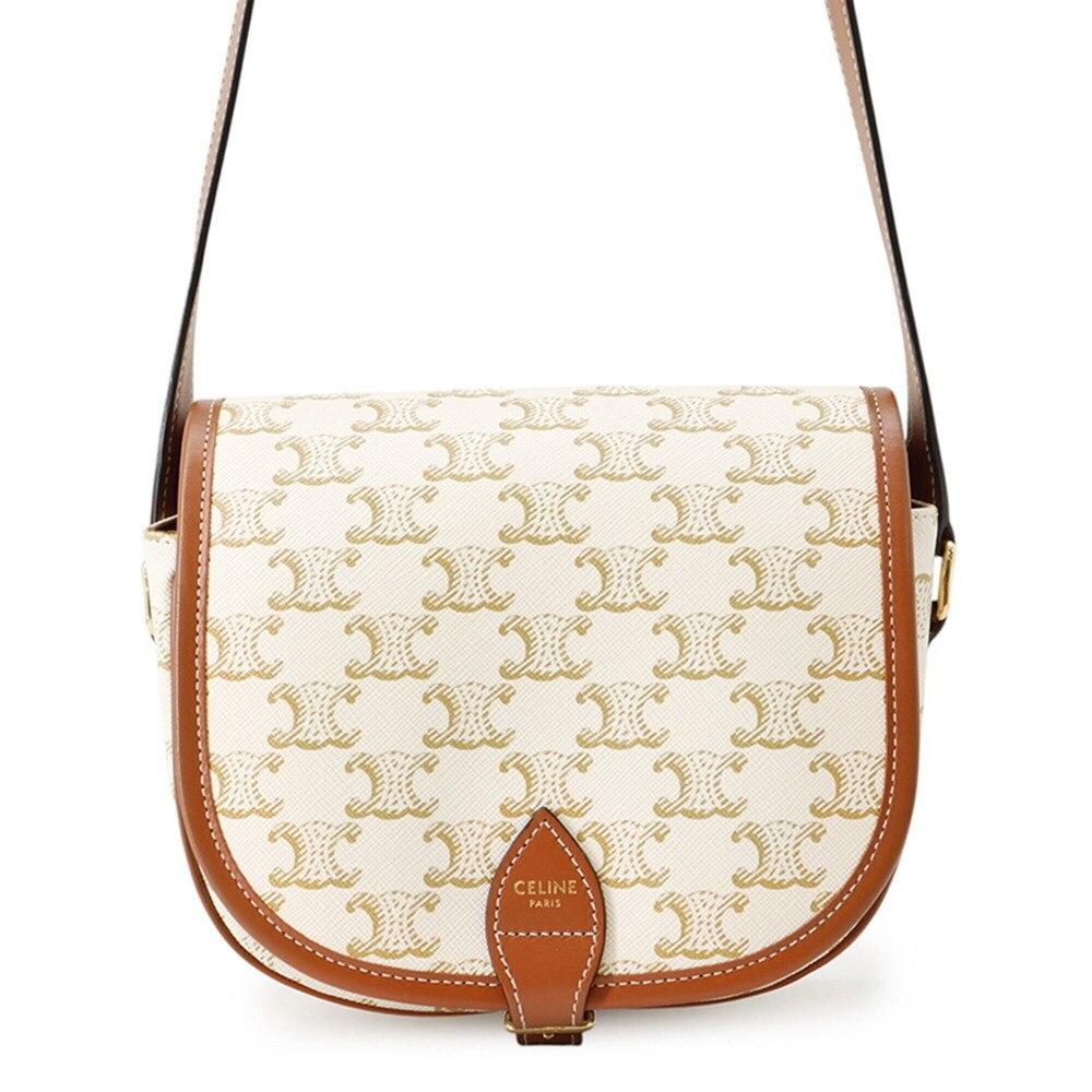 Celine Shoulder Bag Medium Folco Triomphe Calf Leather 191502 CELINE Handbag ...